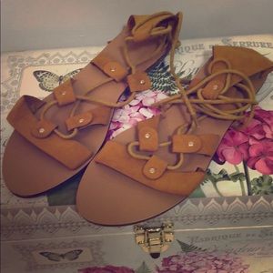 Mustard color sandals